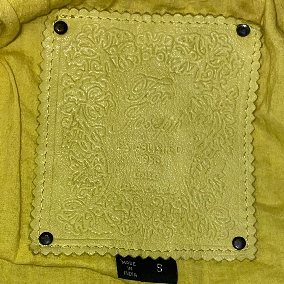 FOR JOSEPH Neon Yellow Soft Butter Leather Full-Zip Buckle Jacket Size S - Picture 12 of 15